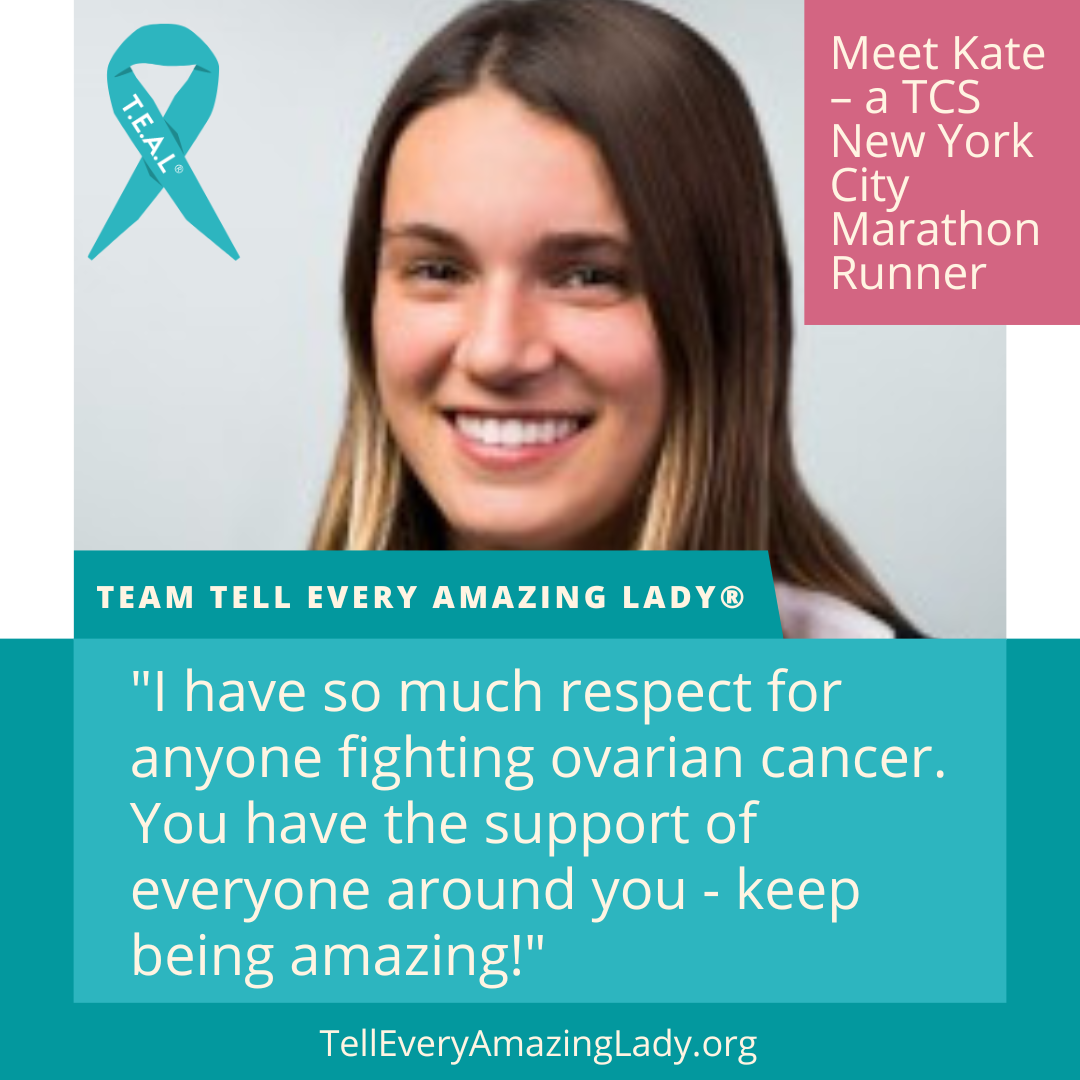 Meet Team Tell Every Amazing Lady® 2022 TCS New York City Marathon Runner Kate!