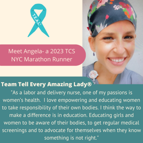  Meet Team Tell Every Amazing Lady®'s 2023 TCS New York City Marathon Runner Angela!