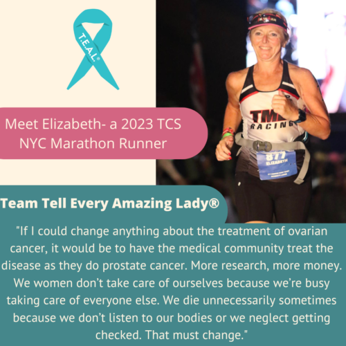  Meet Team Tell Every Amazing Lady®'s 2023 TCS New York City Marathon Runner Elizabeth!