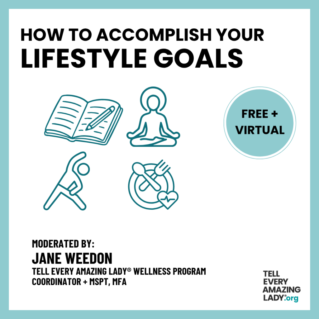 how to accomplish lifestyle goals with Jane Weedon