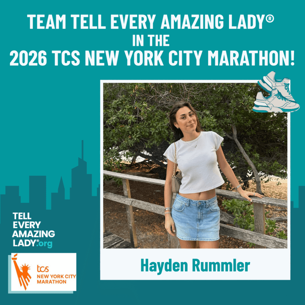 Meet hayden running for team tell every amazing lady® at the 2026 TCS New York City marathon