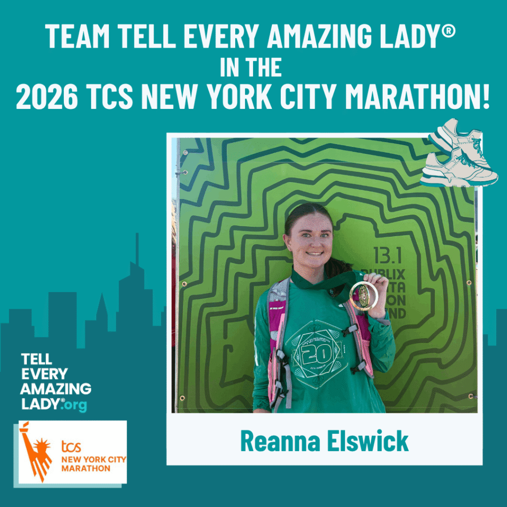 Meet reanna running for team tell every amazing lady® at the 2026 TCS New York City marathon