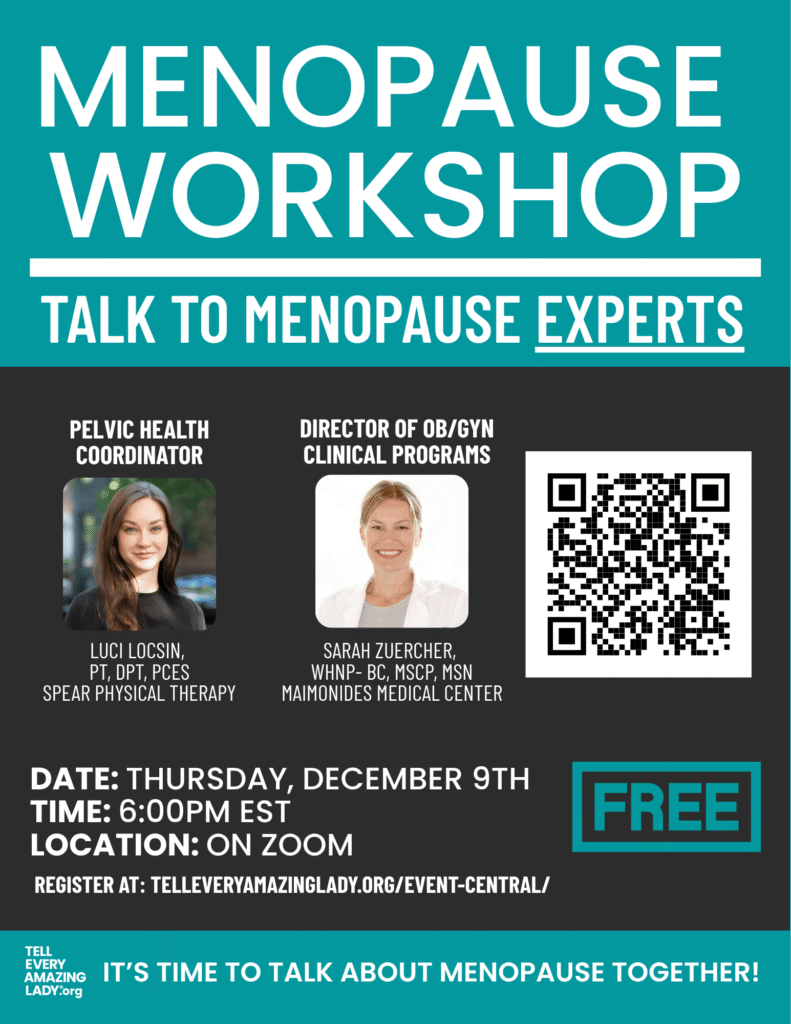menopause workshop flyer